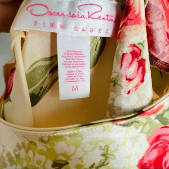 Oscar de la Renta Cream Floral Chemise - Picture 8 of 9